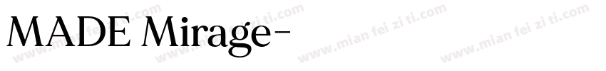 MADE Mirage字体转换